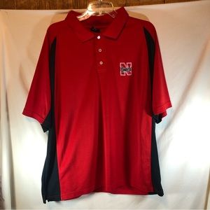 Nebraska huskers men’s red/black short sleeve polo XL